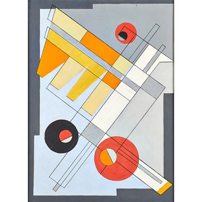 Spacial (sic), 1952 by Lucia Stern - Auction record, sale price, and art valuation. Compare with similar artists and explore comparable artworks.