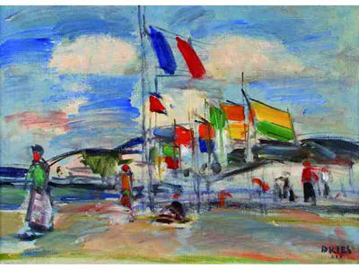 Deauville. Les drapeaux