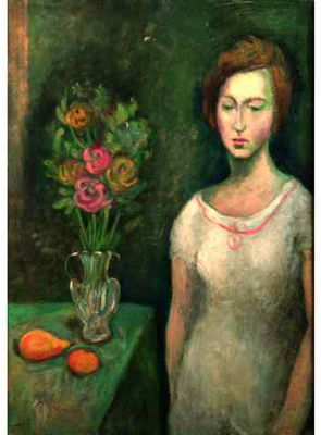 Jeune fille au bouquet