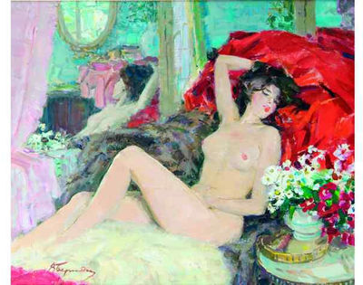 Sample artwork by Valentin Danilovitch Bernadsky (1917 - 2011), known for thematic paintings, portraits, landscapes, still life - View similar artists and auction records