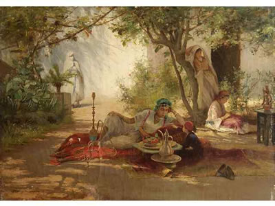 Sample artwork by Ricardo Brugada Y Panizo (1867 - 1919), known for andalusian customs, arab courtyards, portraiture, genre painting - View similar artists and auction records