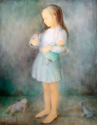 Sample artwork by Guy Seradour (1922 - 2007), known for figure, genre painting - View similar artists and auction records