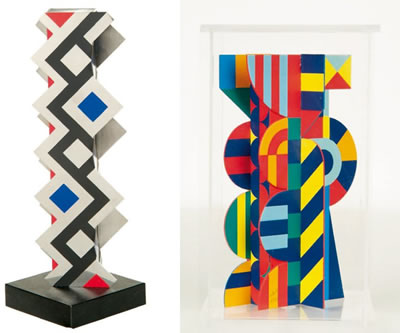 2 sculptures abstraites géométriques n° 31