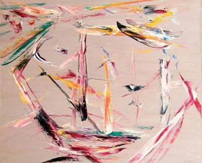 Composition en mauve, 1950