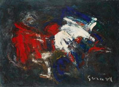 Sample artwork by Lydie Gerard (1920 - 2008), known for abstract images painting - View similar artists and auction records