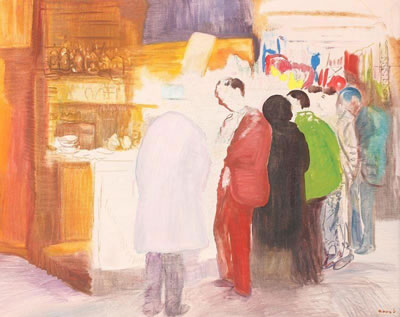 Au comptoir by Farid Aouad - Auction record, sale price, and art valuation. Compare with similar artists and explore comparable artworks.