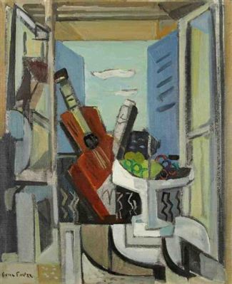 Nature morte à la guitare et coupe de fruits. by Pierre Favre - Auction record, sale price, and art valuation. Compare with similar artists and explore comparable artworks.