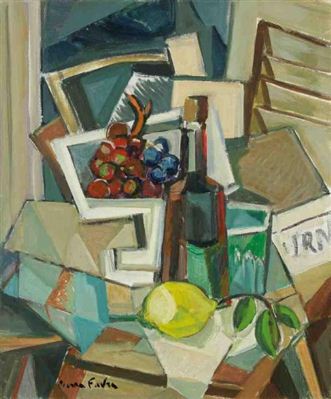 Nature morte à la bouteille.