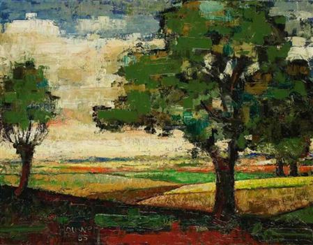 Sample artwork by Joris Houwen (1925 - 1998), known for painting - View similar artists and auction records