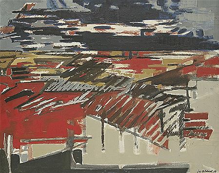 Paysage au crépuscule, 1957.