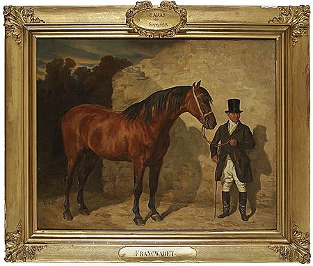 Cheval Francwaret et son propriétaire, Haras de Serquigny