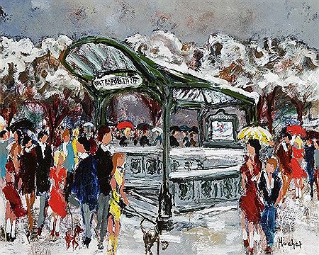 Montmartre, l'entrée du métro aux Abbesses