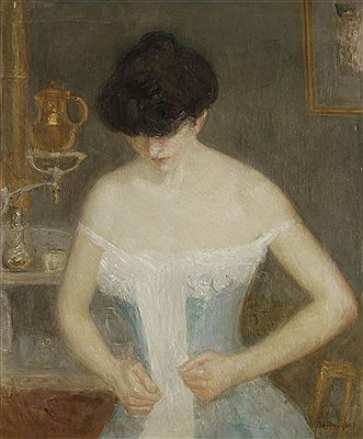 Le Corset, 1905 by Georges Alfred Bottini - Auction record, sale price, and art valuation. Compare with similar artists and explore comparable artworks.