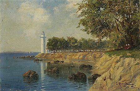 Paysage au phare