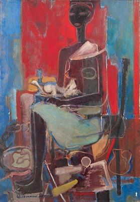 Femme noire assise, 1955