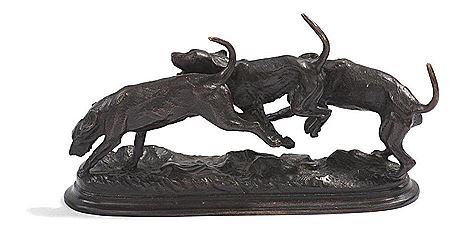 Trois chiens chassant by Patrick Allain - Auction record, sale price, and art valuation. Compare with similar artists and explore comparable artworks.