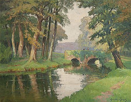 Pont sur la rivière by Maurice Pigeon - Auction record, sale price, and art valuation. Compare with similar artists and explore comparable artworks.