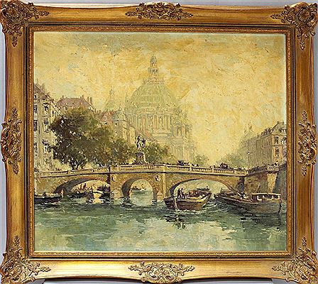 Ansicht von Berlin mit Blick über die Spree auf Dom. by Alex Follak - Auction record, sale price, and art valuation. Compare with similar artists and explore comparable artworks.