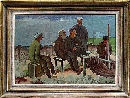 Fischer am Strand (wohl Ostsee) by Max Unold - Auction record, sale price, and art valuation. Compare with similar artists and explore comparable artworks.
