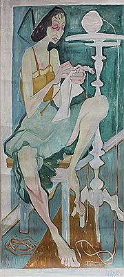 Häkelnde Frau. by Franziskus Adolf Dellgruen - Auction record, sale price, and art valuation. Compare with similar artists and explore comparable artworks.