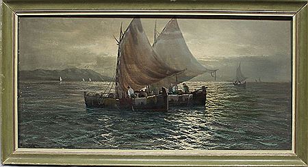 Fischerboote bei Sonnenaufgang