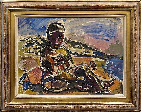 Girl seated on a shore by Henry Sanders - Auction record, sale price, and art valuation. Compare with similar artists and explore comparable artworks.