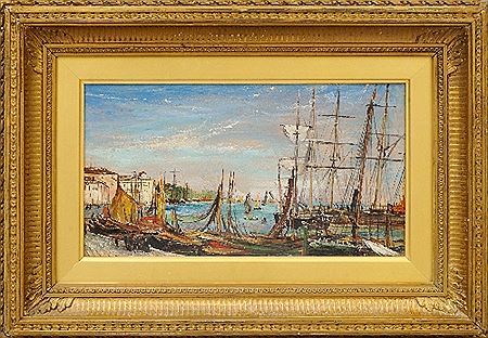 "Venice with sailing vessels"