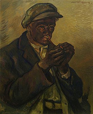 Miner smoking a pipe by Albert Houthuesen - Auction record, sale price, and art valuation. Compare with similar artists and explore comparable artworks.