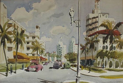Sample artwork by Martin Linsey (1915 - 2010), known for painting - View similar artists and auction records