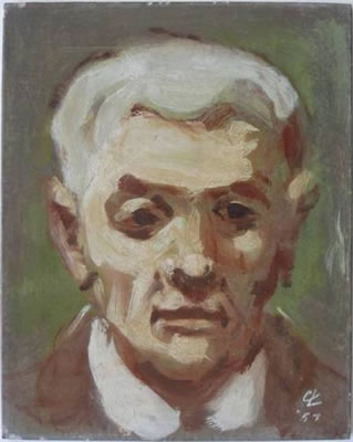 Portrait of Charles Wheeler Locke: Self-portrait