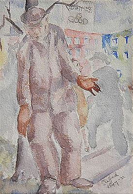 WPA Worker by Sheffield Kagy - Auction record, sale price, and art valuation. Compare with similar artists and explore comparable artworks.