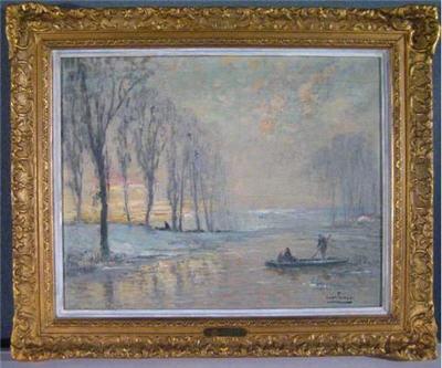 Le batelier by Louis Henri Foreau - Auction record, sale price, and art valuation. Compare with similar artists and explore comparable artworks.