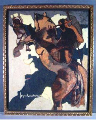 Sample artwork by Jef Friboulet (1919 - 2003), known for painting and sculpture - View similar artists and auction records