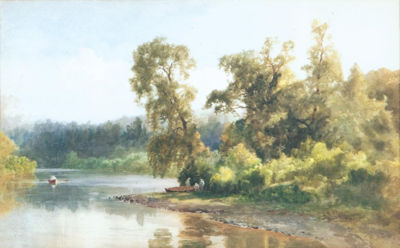 HUMBER RIVER NEAR TORONTO, CANADA by Lucius Richard (LR) O'Brien - Auction record, sale price, and art valuation. Compare with similar artists and explore comparable artworks.