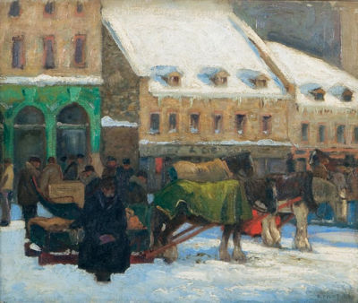 Sample artwork by Robert Wakeham Pilot (1898 - 1967), known for landscape, genre, and street scene painting - View similar artists and auction records