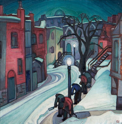 Sample artwork by Marian Mildred Dale Scott (1906 - 1993), known for landscape, urban scene painting, graphics, murals, teaching - View similar artists and auction records