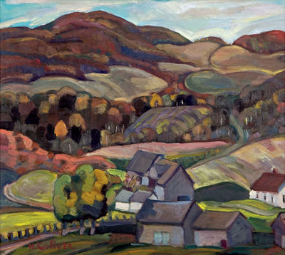 FALL, MURRAY BAY ( A FINISHED PAINTING OF STILL LIFE IN THE WINDOW ON THE REVERSE ) by Nora Frances Elizabeth Collyer - Auction record, sale price, and art valuation. Compare with similar artists and explore comparable artworks.
