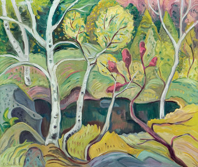 BIRCHES AND POND by Ethel Seath - Auction record, sale price, and art valuation. Compare with similar artists and explore comparable artworks.