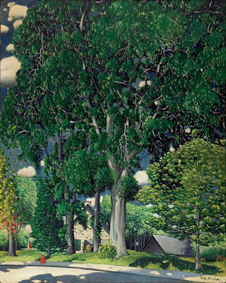 Sample artwork by Marc-Aurele Fortin (1888 - 1970), known for landscape and coastal view painting, engraving - View similar artists and auction records