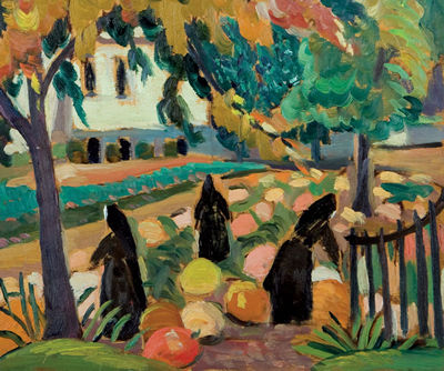 Sample artwork by Sarah Margaret Armour Robertson (1891 - 1948), known for easel and mural painting-landscapes, florals, genre - View similar artists and auction records