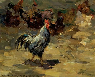 BARNYARD ROOSTERS AND CHICKENS by Elizabeth Annie McGillivray Beach Knowles - Auction record, sale price, and art valuation. Compare with similar artists and explore comparable artworks.