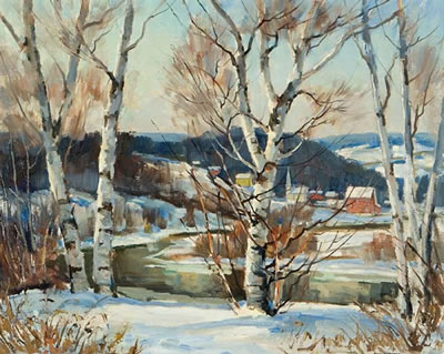 WINTER VIEW UPON A RIVER INLET