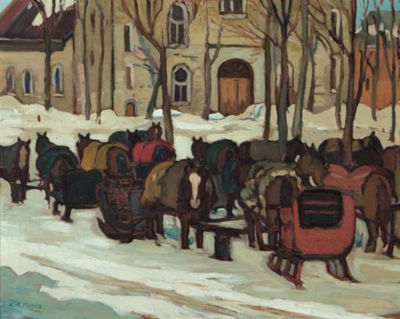 Sample artwork by Kathleen Moir Morris (1893 - 1986), known for snow-landscape, city scene, genre and still life painting - View similar artists and auction records