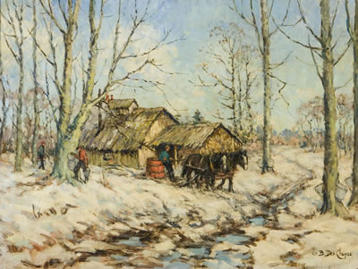 SUGAR CAMP - ROUGEMONT by Berthe Des Clayes - Auction record, sale price, and art valuation. Compare with similar artists and explore comparable artworks.