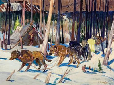 Sample artwork by Rene Jean Richard (1895 - 1982), known for landscape, portrait, and genre painting, printmaking and drawing - View similar artists and auction records
