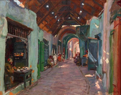 Le souk des esseraïria, Tunis, 1926