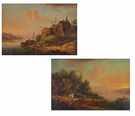 Paar Ideallandschaften by Franz Schutz - Auction record, sale price, and art valuation. Compare with similar artists and explore comparable artworks.