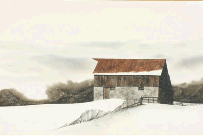 Winter Scene with Barn by Rob O'Dell - Auction record, sale price, and art valuation. Compare with similar artists and explore comparable artworks.