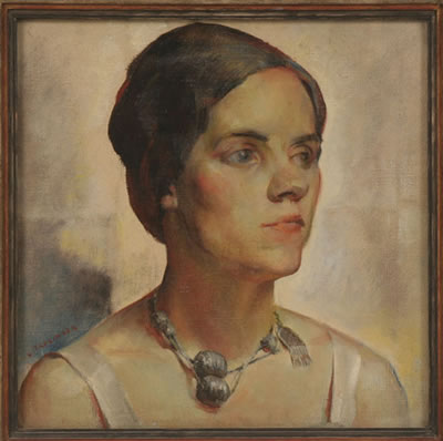 Portrait of Jane Messick by Elmer Taflinger - Auction record, sale price, and art valuation. Compare with similar artists and explore comparable artworks.
