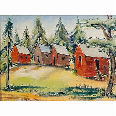 Sample artwork by Claude F Clark Sr (1915 - 2001), known for modernist african-american genre and figure painting, printmaking - View similar artists and auction records
